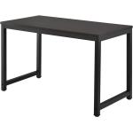 Bureau réglable poste de travail table de bureau bois mélaminé et acier 120 cm couleur noyer et noir 03_0001165