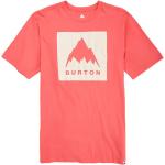 T-shirts Burton rouges à manches courtes bio éco-responsable à manches courtes look vintage pour homme 