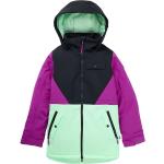 Vestes de ski Burton violettes enfant respirantes avec jupe pare-neige look fashion en promo 