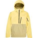 Vestes de ski Burton jaunes en taffetas en gore tex imperméables coupe-vents respirantes à capuche Taille S look fashion pour homme en promo 
