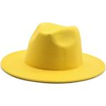 Chapeaux Fedora de mariage jaunes 54 cm classiques pour homme 