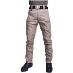 Pantalons de randonnée marron en satin stretch Taille L plus size look fashion pour homme 
