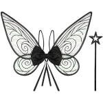Baguettes magiques noires en organza à motif papillons look gothique pour fille de la boutique en ligne Amazon.fr 