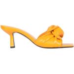 Sandales à talons By Far orange en cuir Pointure 37 look fashion pour femme 