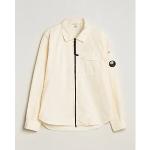 C.P. Company Garment Dyed Gabardine Zip Shirt Jacket Ecru