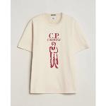 C.P. Company Mercerized Heavy Cotton Logo T-Shirt Ecru
