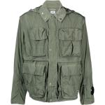 Vestes zippées C.P. Company vertes en fil filet à manches longues à col montant Taille XL look militaire pour homme 
