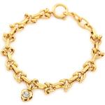 Bracelets en or dorés en cristal personnalisés look fashion pour femme 