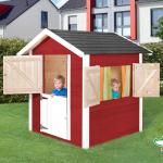 Maisonnette enfant bois rouge/blanc - Tabaluga 818