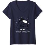 T-shirts bleus Snoopy Taille S classiques pour femme 