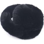 Cache-oreilles d'automne noirs en fourrure à motif lapins look fashion pour femme 
