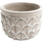 Pots de fleur design Amadeus gris en pierre de 16 cm diamètre 16 cm 