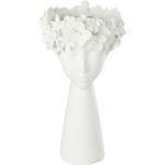Pots de fleur en plastique Paris Prix blancs en résine de 40 cm diamètre 40 cm en promo 