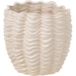 Pots de fleur design Paris Prix beiges en céramique de 22 cm diamètre 22 cm modernes en promo 