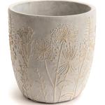 Cache pot Floral grand modèle - Gris Rond Pierre Amadeus 16.5x16.5 cm - gris pierre 3520071864693