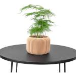 Pots de fleur design marron en bois diamètre 15 cm 