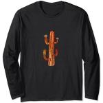 T-shirts noirs à motif cactus à manches longues à manches longues Taille S classiques 