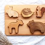 Puzzles en bois en bois à motif animaux 