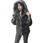 Arkind manteau noir femme Manteau Automne Hiver Jacket Court Veste à  Capuche Fourrure Fausse Chaud …