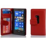 Housses rouges à rayures en cuir synthétique Nokia Lumia 920 