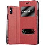 Coques & housses iPhone X/XS rouges en cuir synthétique 