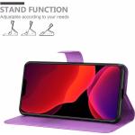 Coques & housses iPhone 12 Pro Max violettes à rayures en cuir synthétique 