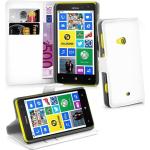 Housses blanches à rayures en cuir synthétique Nokia Lumia 625 