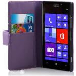 Housses violettes à rayures en cuir synthétique Nokia Lumia 925 