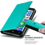 Housses turquoise en cuir synthétique Nokia Lumia 625 