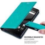 Housses Sony Xperia Z5 turquoise en cuir synthétique 