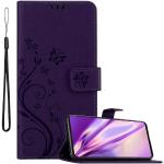 Housses Samsung Galaxy A71 violettes en silicone à motif papillons look casual 