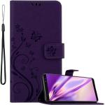 Coques & housses violettes en silicone à motif papillons de portable look casual 