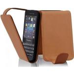 Housses Blackberry Q5 marron en cuir synthétique 