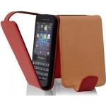 Housses Blackberry Q5 rouges en cuir synthétique 