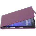 Housses Sony Xperia X  violettes en cuir synthétique 