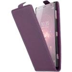 Housses Sony Xperia XZ2 violettes en cuir synthétique 