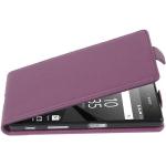 Housses Sony Xperia Z5 violettes en cuir synthétique 