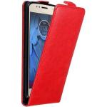 Coque Motorola Moto G5S rouges en cuir synthétique 
