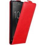 Housses Sony Xperia L1 rouges en cuir synthétique 