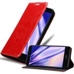 Coque Huawei Y7 rouges à rayures en cuir synthétique (2017) 