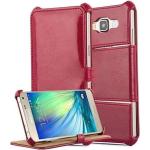 Housses Samsung Galaxy A5 rouges en cuir synthétique (2015) 