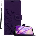 Housses violettes en cuir synthétique à motif papillons Samsung look casual 
