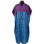 Chemises violettes imprimé Indien en soie maxi plus size pour femme 