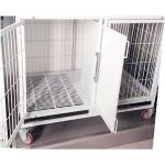 Cage de gardiennage en métal double - L Diviseur pour cage
