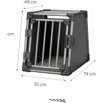 Cage de transport Trixie en aluminium, gris foncé taille L: l92xP78xH64cm, pour chien