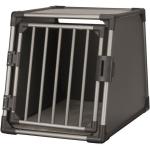 Cage de transport Trixie en aluminium pour chien, gris foncé - taille M-L