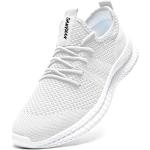 Chaussures de running blanches respirantes Pointure 46 look fashion pour homme 