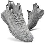 Chaussures de running grises respirantes Pointure 43 look fashion pour homme 