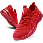 Chaussures de running rouges respirantes Pointure 48 look casual pour homme 