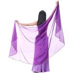 Écharpes en soie violet foncé en mousseline pour femme 